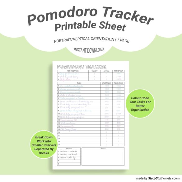 the pomodoro tracker