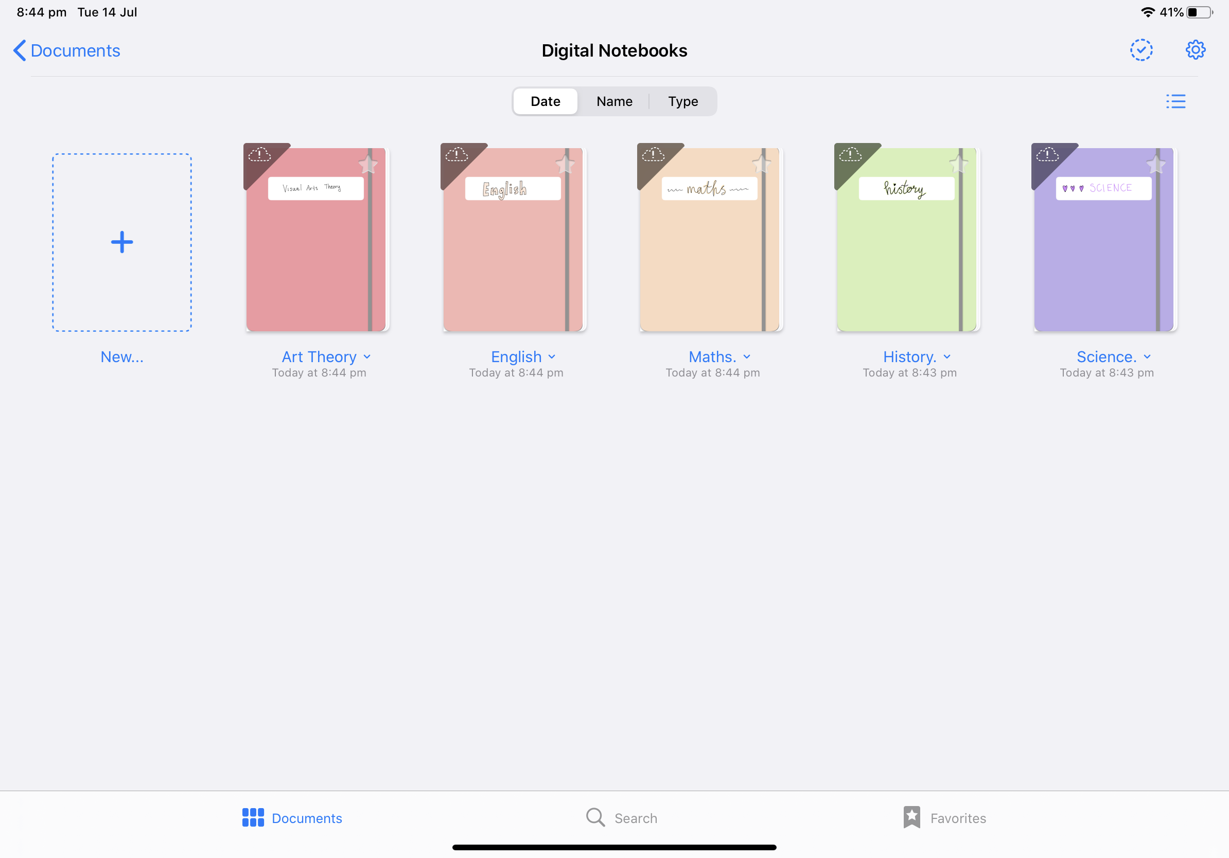 how to organise digital notebooks in goodnotes
