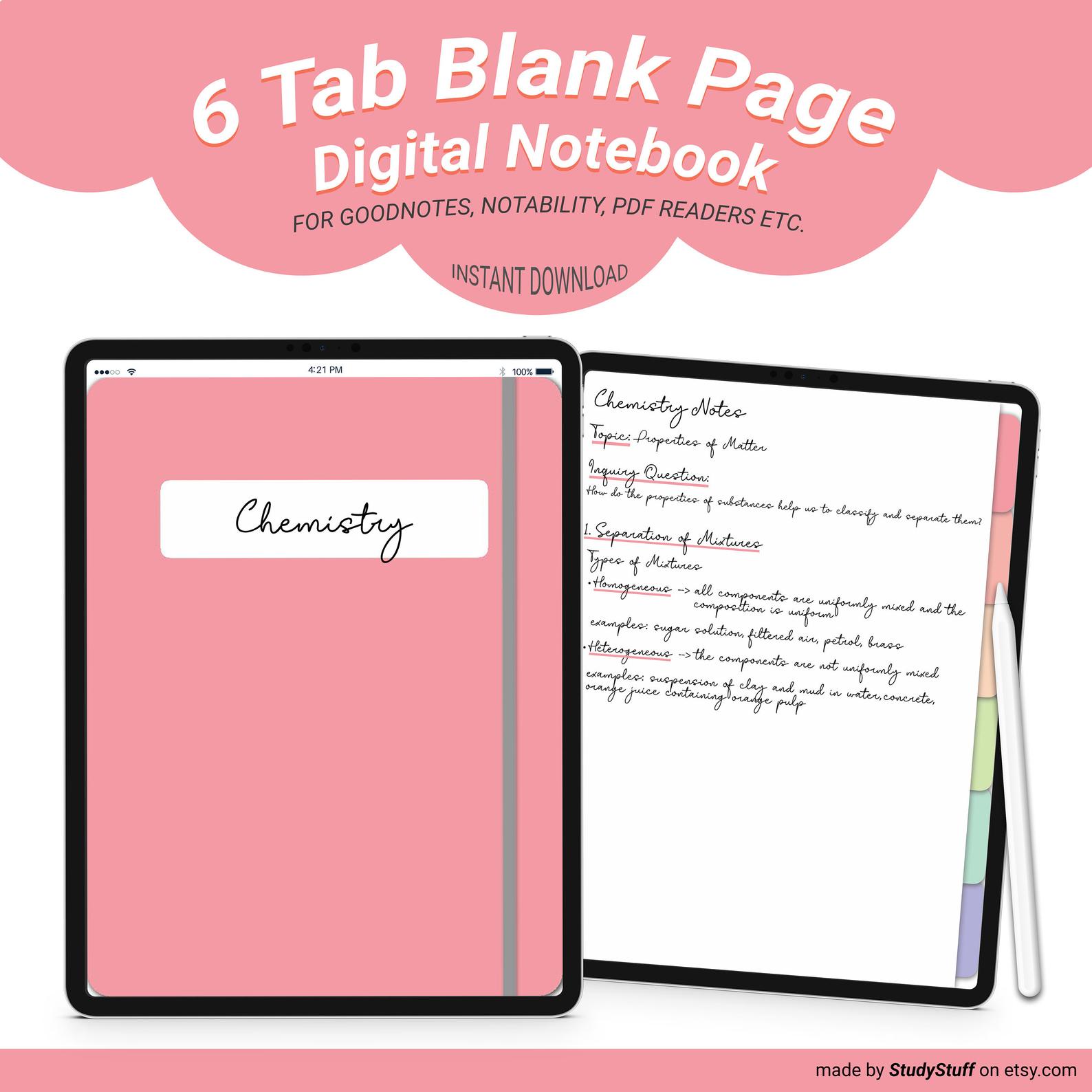 blank page digital notebook
