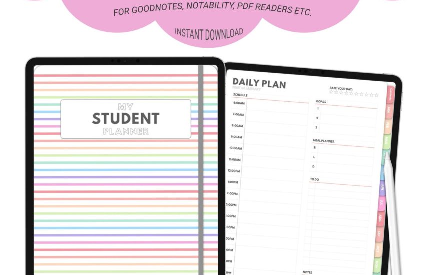 digital daily planning student planner